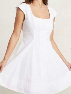 A new day white square neck dress